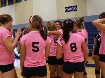 Hugs all around from the Lakeside Lutheran Warriors.